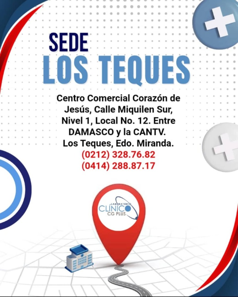 Volante oficial Sede Los Teques Laboratorio Clínico CG Plus